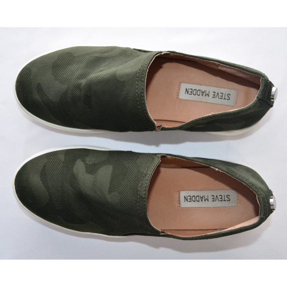 Steve Madden Zayna Camo Platform Slip-On Sneaker Green Size 7 - Picture 9 of 10